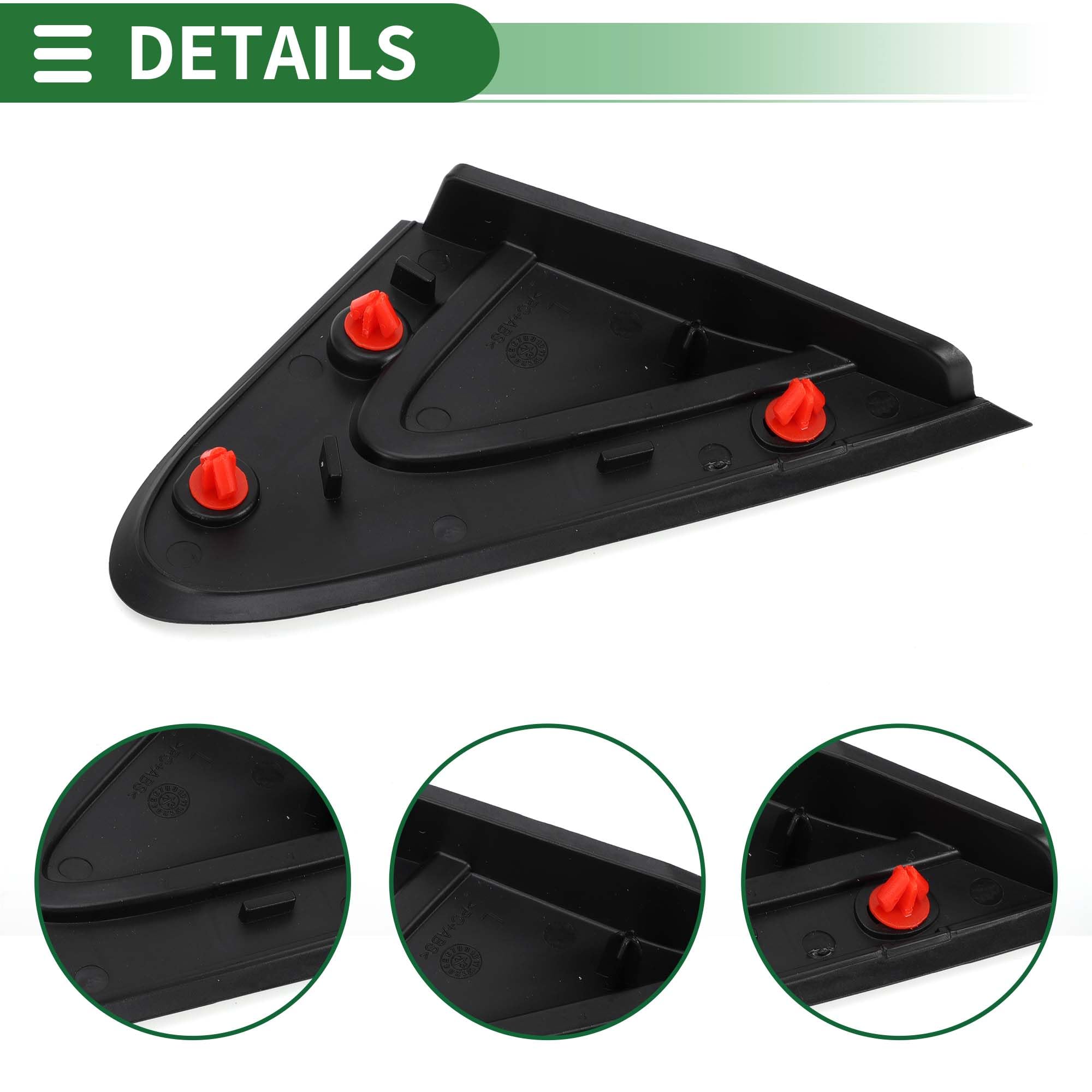 Amazon.com: Motoforti Pillar Corner Triangle Trim View Mirror Flag