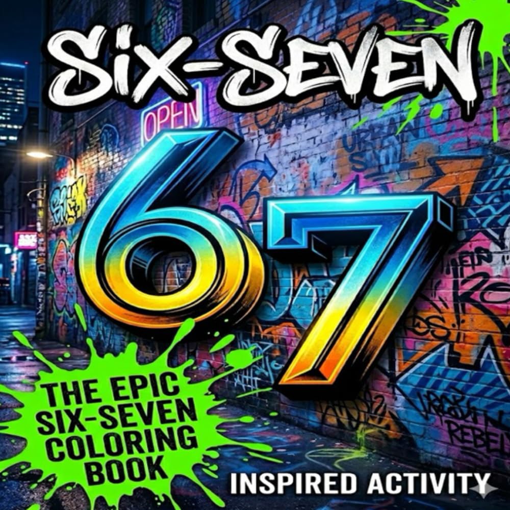SIX SEVEN! The Ultimate 67 Coloring Book: Hilarious Activities Inspired by the Viral 6 7 Trend to Keep Kids Busy | 50+ Pages of Six Seven Viral Style ... Birthday, Stocking Stuffer Gift|Tweens
