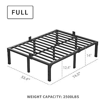 Amazon.com: MAF 14 Inch Metal Platform Full Size Bed Frames