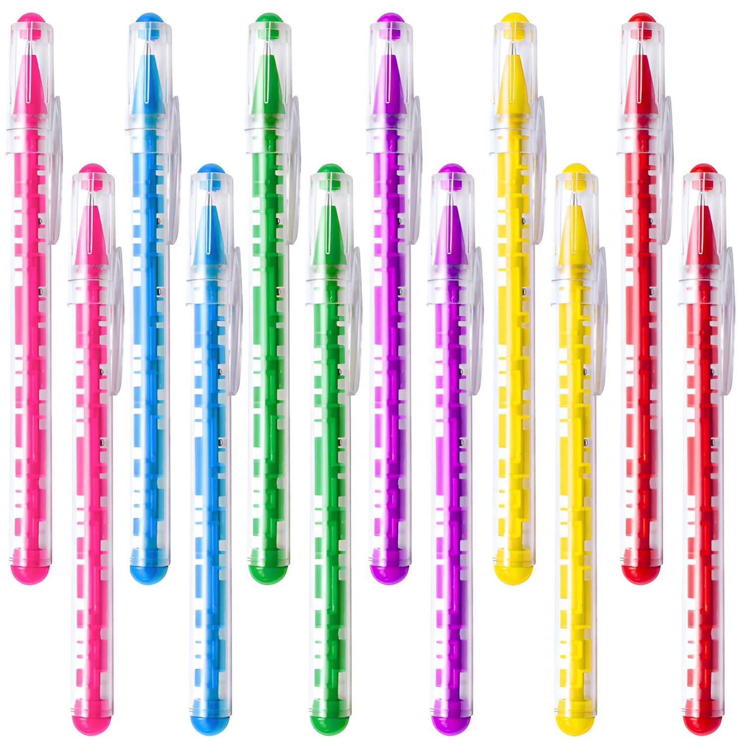 JKJF Pack of 12 Labyrinth Gel Pen Labyrinth Rollerball Pens Labyrinth Ink Gel Pen for School Office Stationery - 1.0mm Black