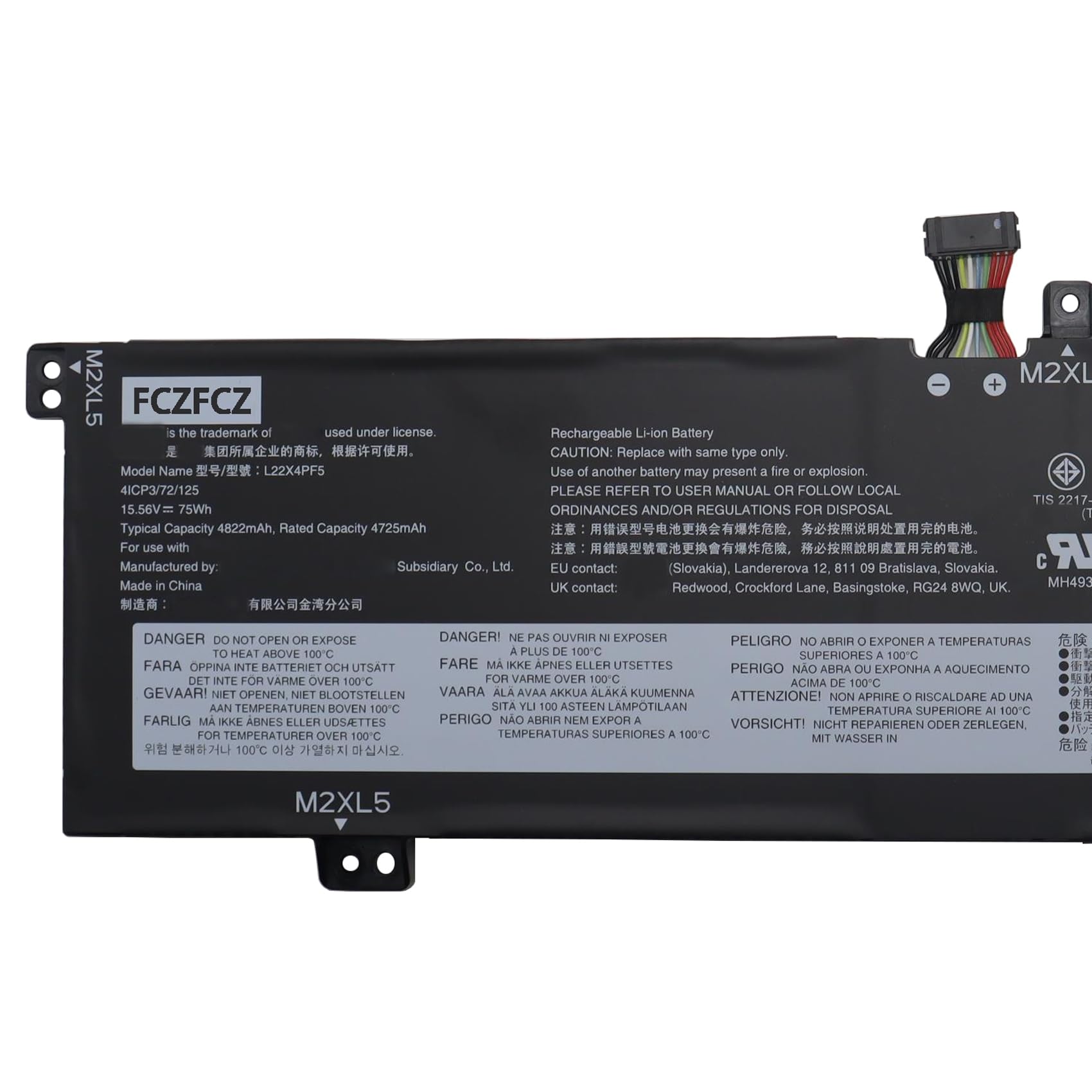 Amazon.com: FCZFCZ L22X4PF5 Battery 75Wh Replacement for Lenovo