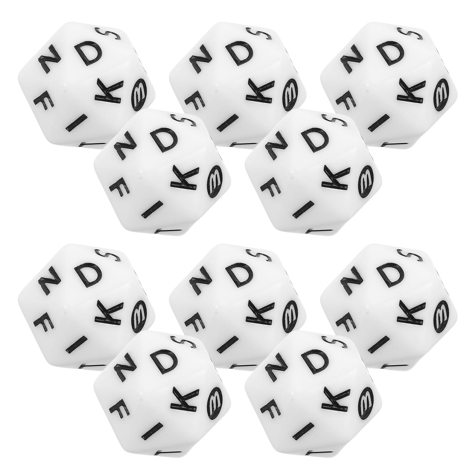 Holibanna Würfel, 20 Seiten, Buchstaben, für Bildungs- und Vokabelspiele, 40 Stück aus Acryl