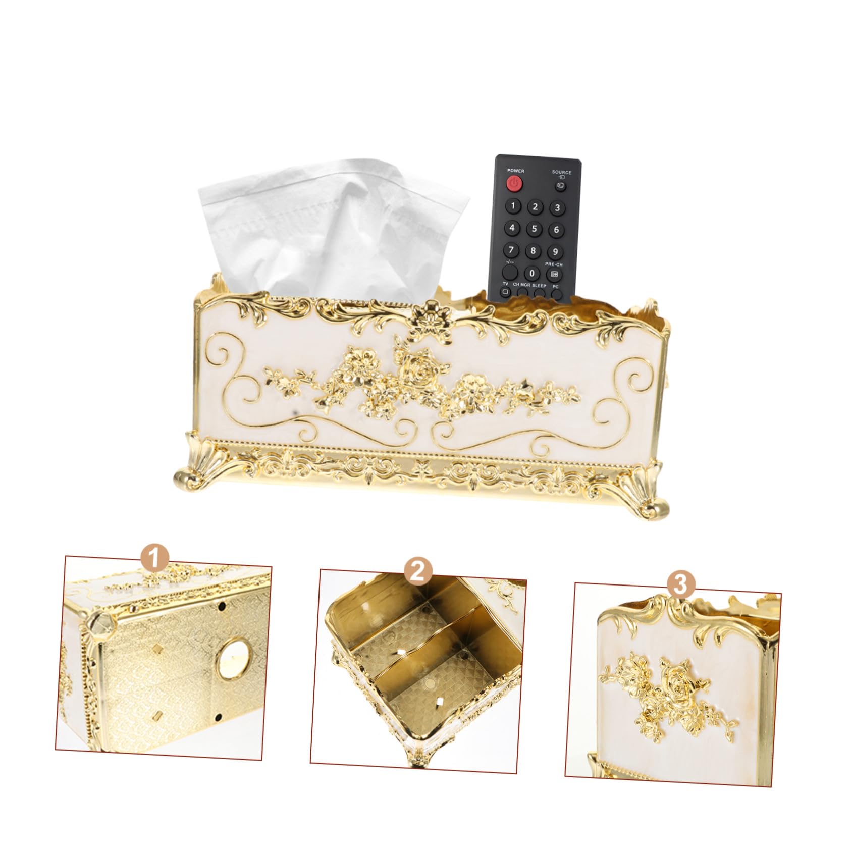 Gatuida Boîte à Mouchoirs Élégant pour Maison Étui à Mouchoirs Style Européen Porte-mouchoirs Facile Utilisation avec Couvercle Magnétique