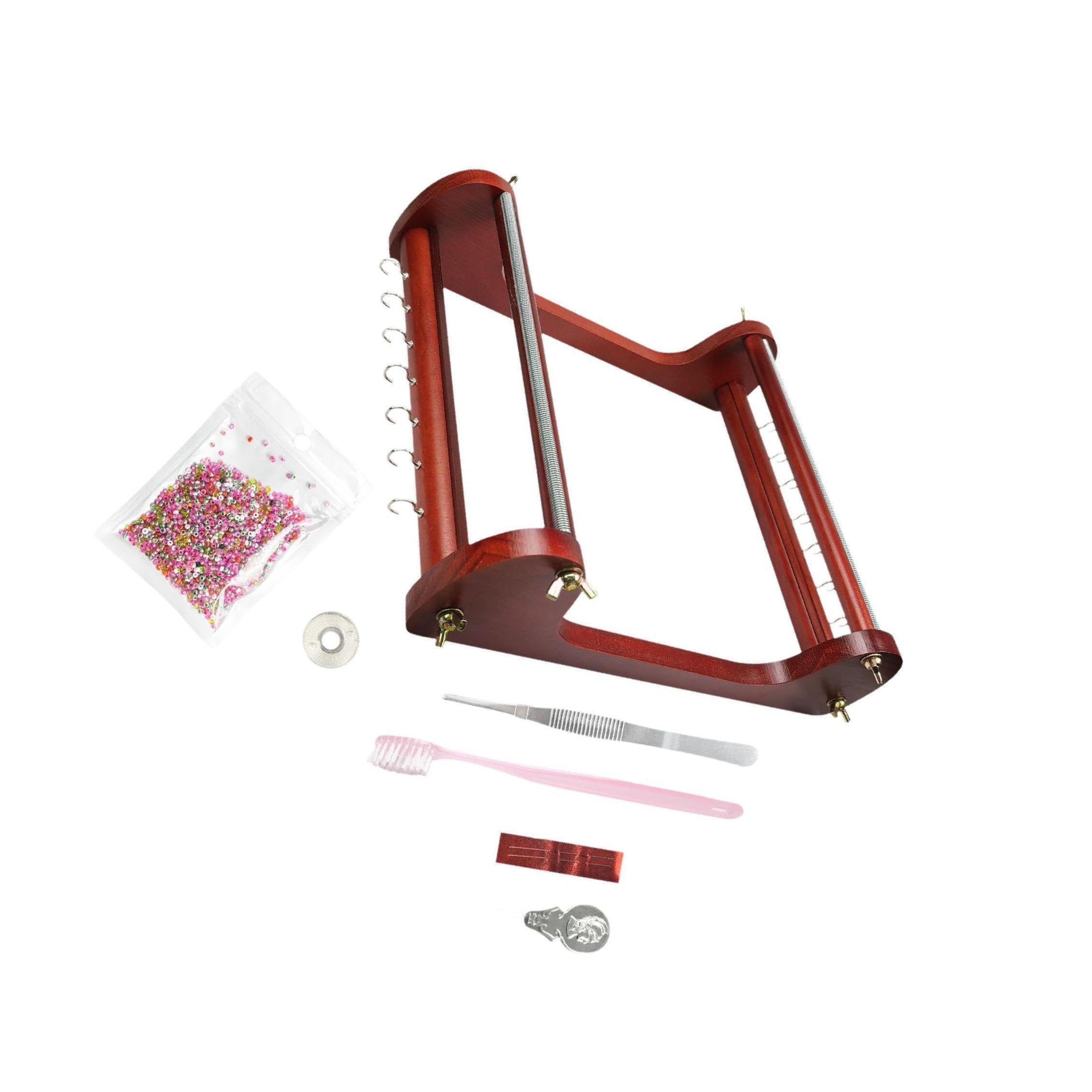 Kit di piccole perline di legno, macchina per tessere perline di legno, gioielli fatti a mano, braccialetti e creazione di gioielli, kit artigianale