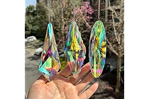 3PCS 5" Large Crystal Sun Catcher Hanging Suncatchers