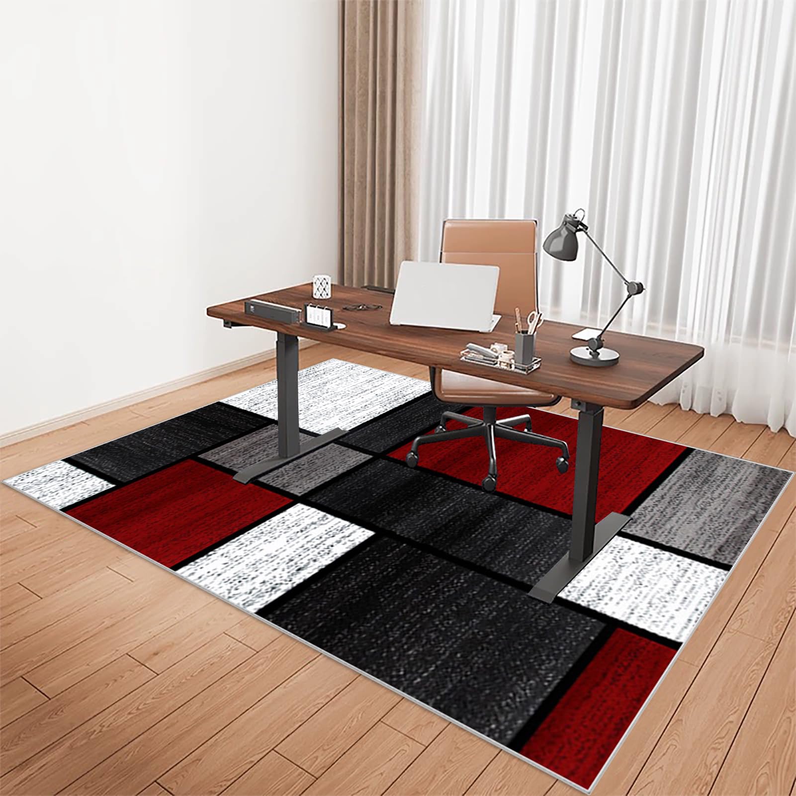 Tkuhknag Office Chair Mat for Carpet Floor 180 x 200 cm - Carpet Chair Mats - Non-slip Gaming Rug - Computer Chair Rug for Home - Floor Protectors for Chairs - Office - Protective Chair Mat Carpet