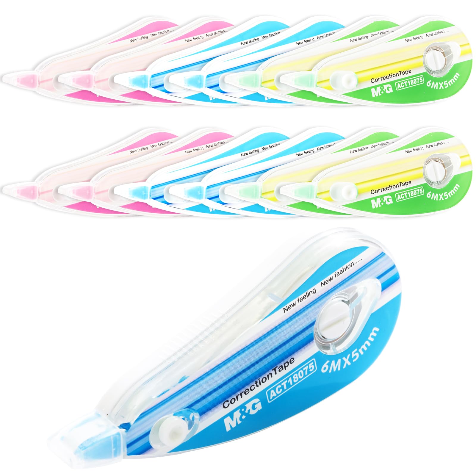 M&G 12 pack Correction Tape，19.7 feet correction tape, Easy to Use Applicator for Instant Corrections, Office Products