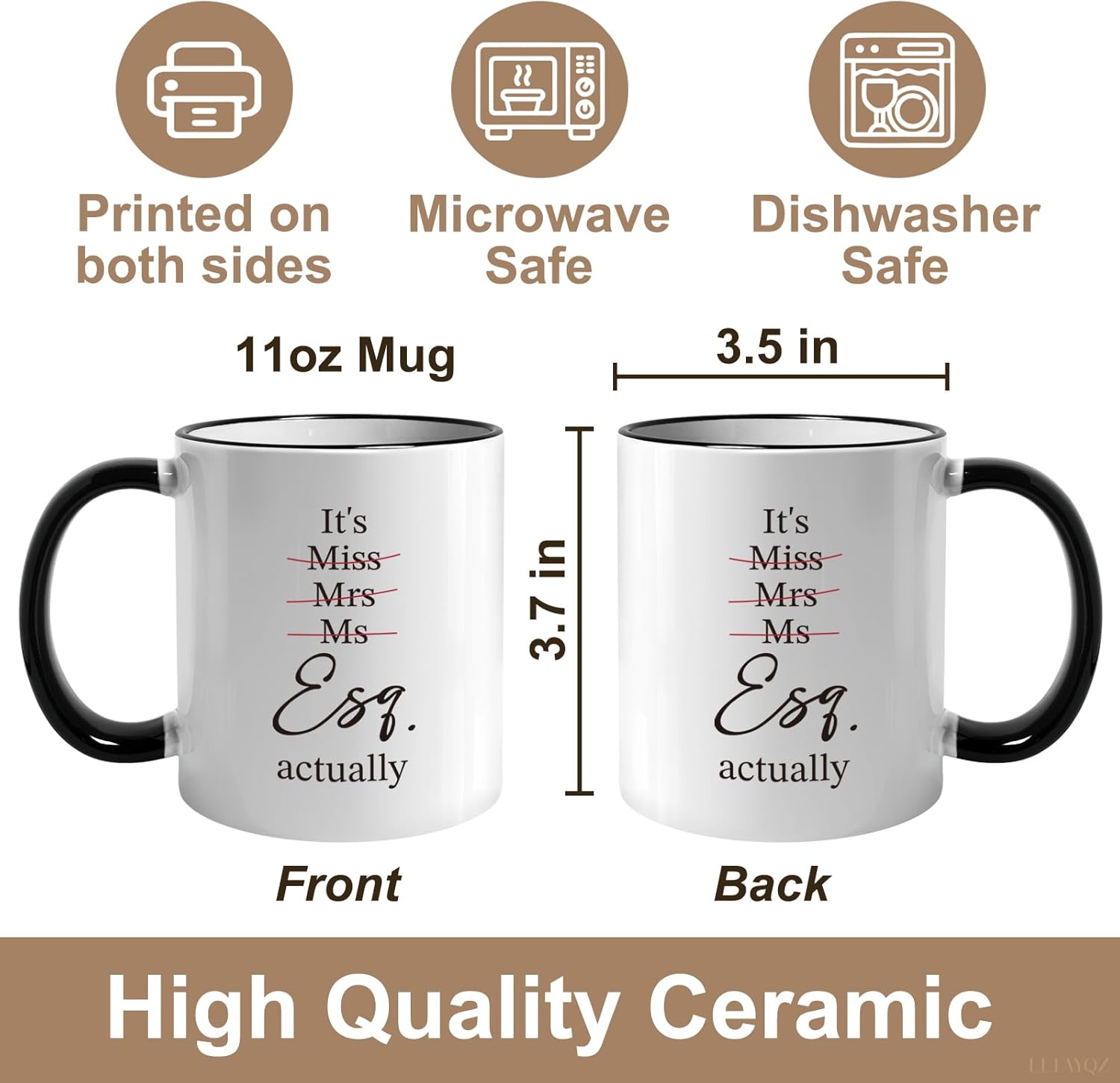 Lawyer Mug Gifts for lawyer women, Miss Mrs Ms Its Esq Actually mug, Female Law Student Attorney Advocate Lawyers Graduation School Mugs Gift Ideas, Pass the Bar Exam mugs gifts for female lawyers-59 - Image 2