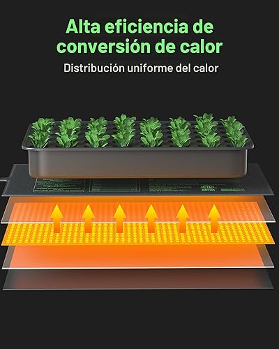 Miniatura 3 de BN-LINK Tapete Térmico Duradero para Plántulas para Inicio de Semillas 10" x 20.75", Tapete de Calentamiento Impermeable Almohadilla