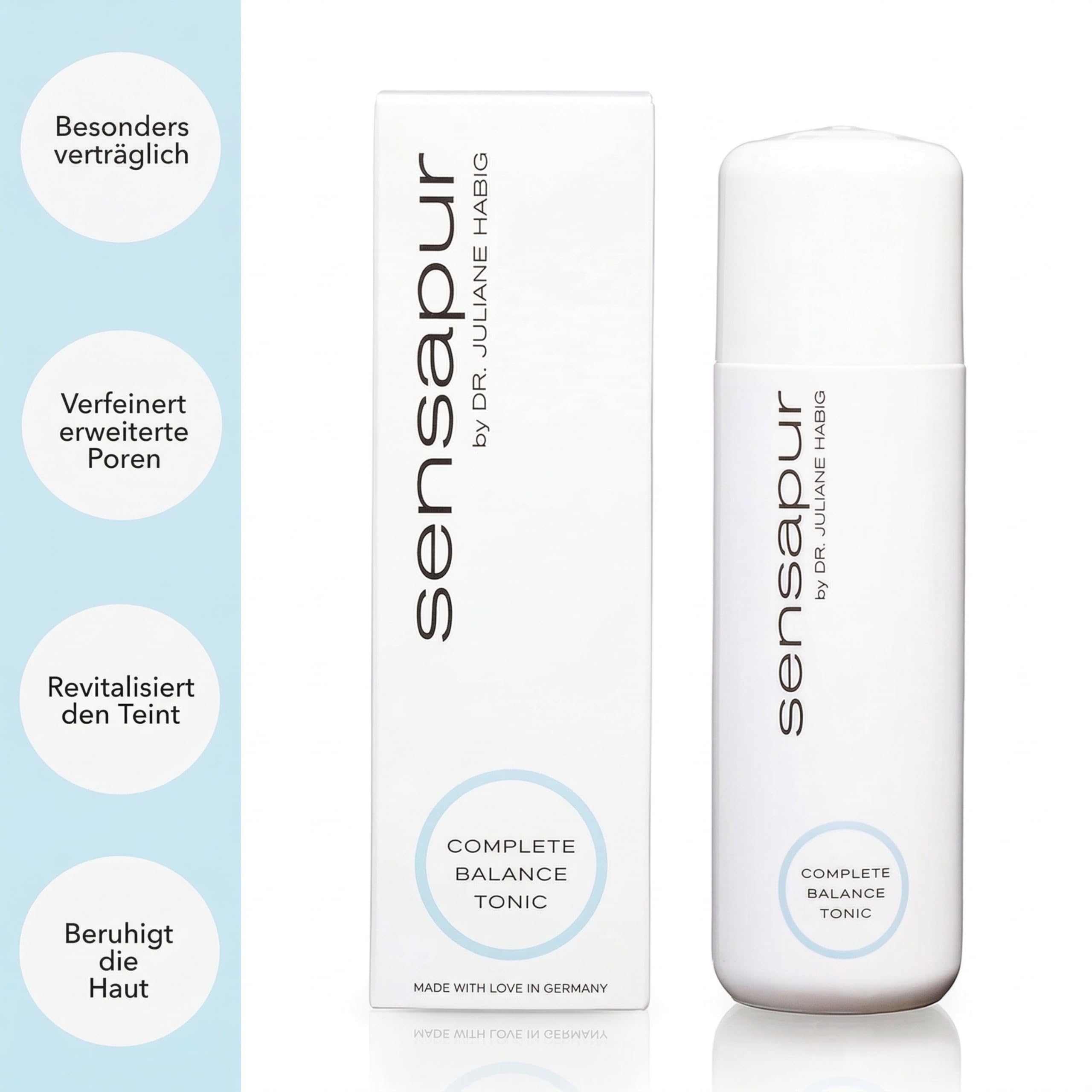Complete Balance Tonic | Hautpflegendes Gesichtswasser 200 ml I pH-Wert Rebalancierung I Poren verfeinernd & hautberuhigend I Intensive Durchfeuchtung | High-Tolerance Formel