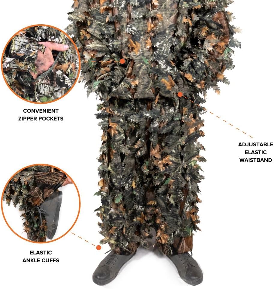 Arcturus 3D Leafy Ghillie Suit -1,000 Laser-Cut Leaves | Lightweight, Breathable Camouflage for Hunting, Paintball & Airsoft - Image 3