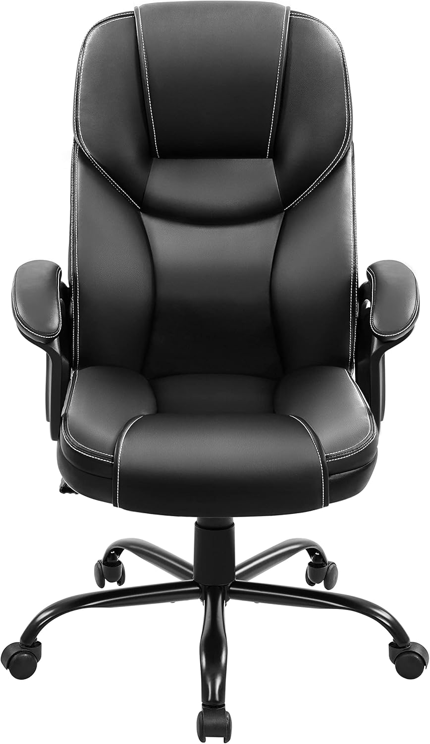 costoffs Faux Leather Executive Office Chair Height Adjustable Desk