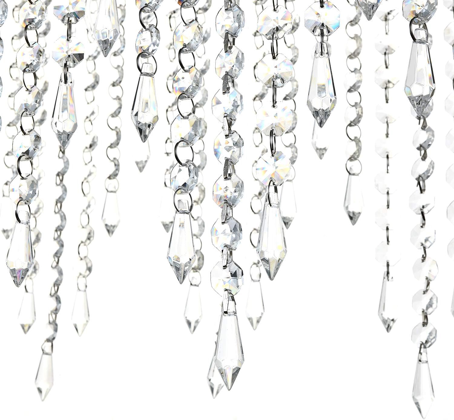 Bіg Sаlе A1A9 Luxury Crystal Chandelier Ceiling Lights, Modern Rectangle Raindrop Elegant Chandeliers Fixture Clear K9 Crystal Romantic LED Pendant Lighting for Livingroom, Dining Room, Foyer, Lounge, Bar