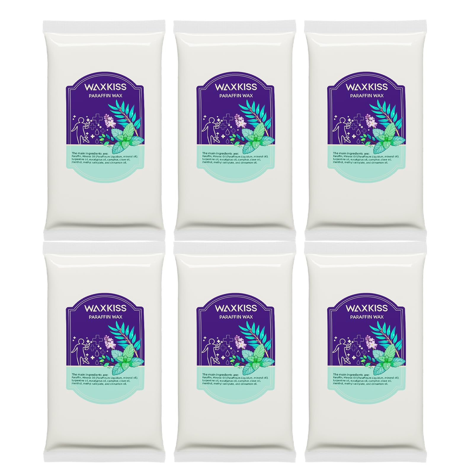Paraffin Wax for Hand and Feet, 6 pack Paraffin Wax of Cinnamon&Peppermint