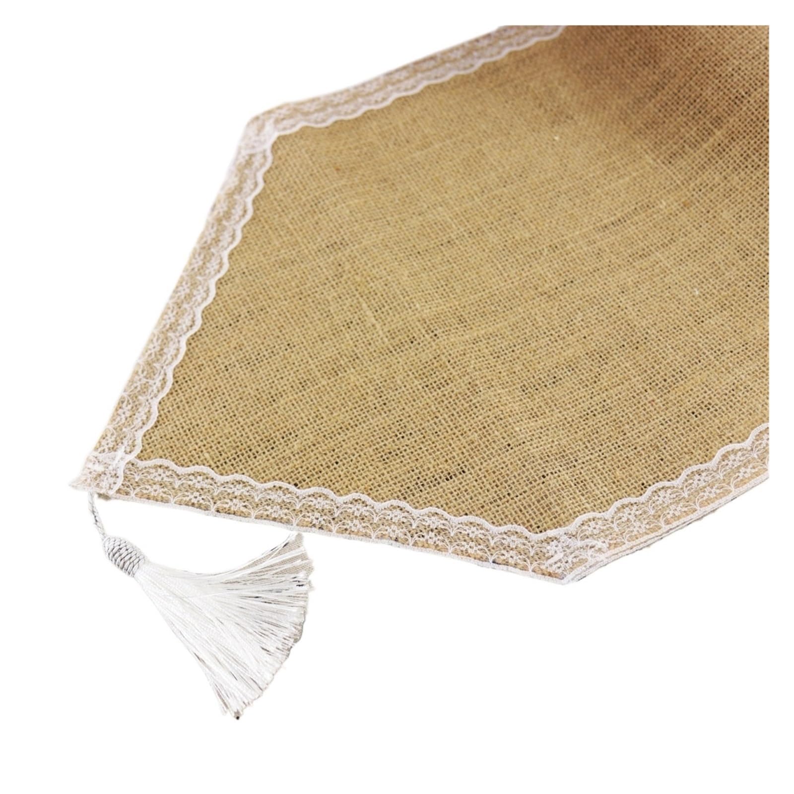 Jute Burlap Lace Table Runner, Cover, Wedding Party Favors, Home Decor, Hotel Tablecloth For Home Party Decor