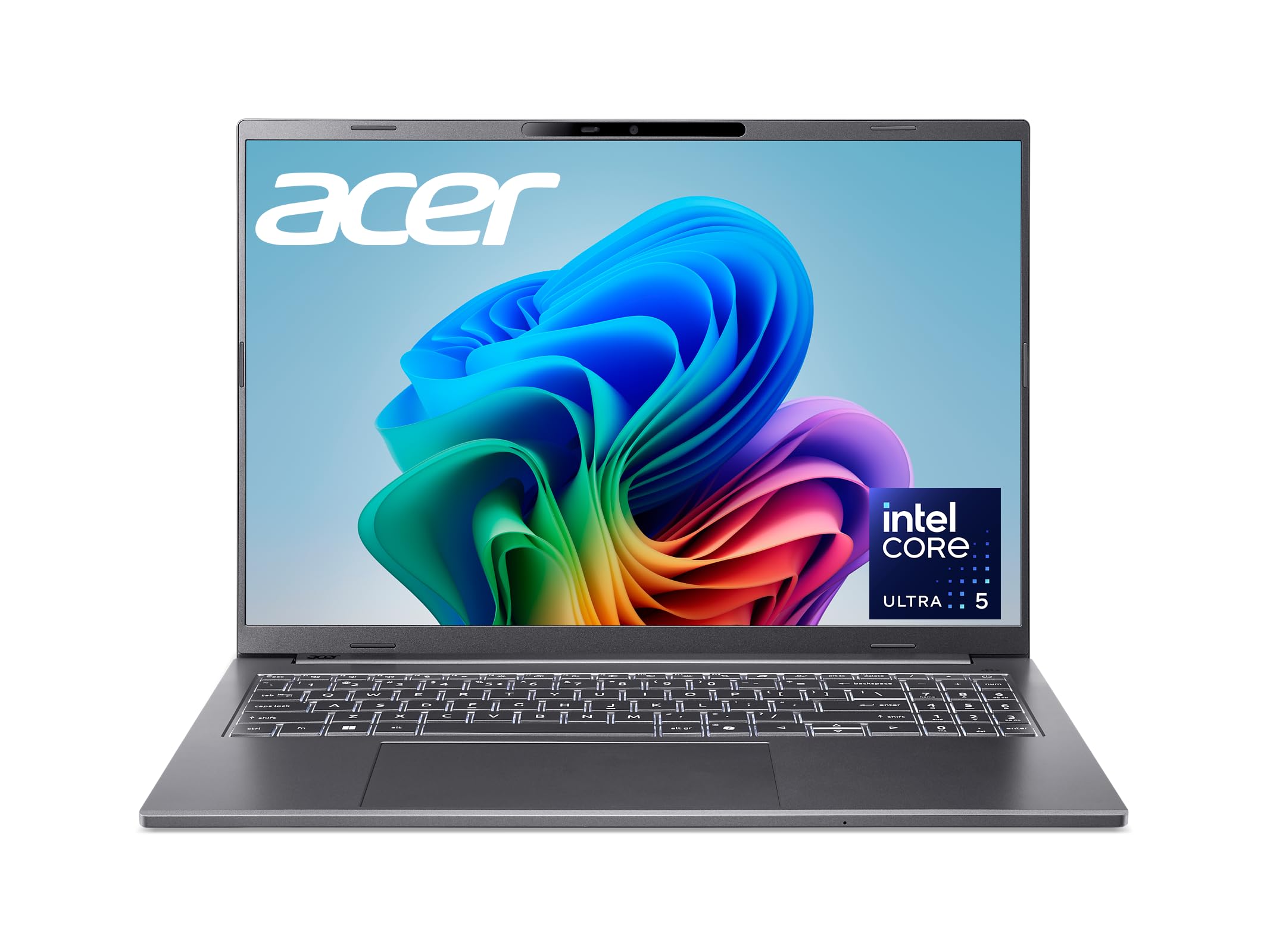 Aspire 16 AI Copilot+ PC | 16" WUXGA 120Hz Display | Intel Core Ultra 5 Processor 226V (Up to 40 NPU Tops) | Intel Arc 130V | 16GB LPDDR5X | 512GB PCIe Gen 4 SSD | Wi-Fi 7 | A16-52M-58A1