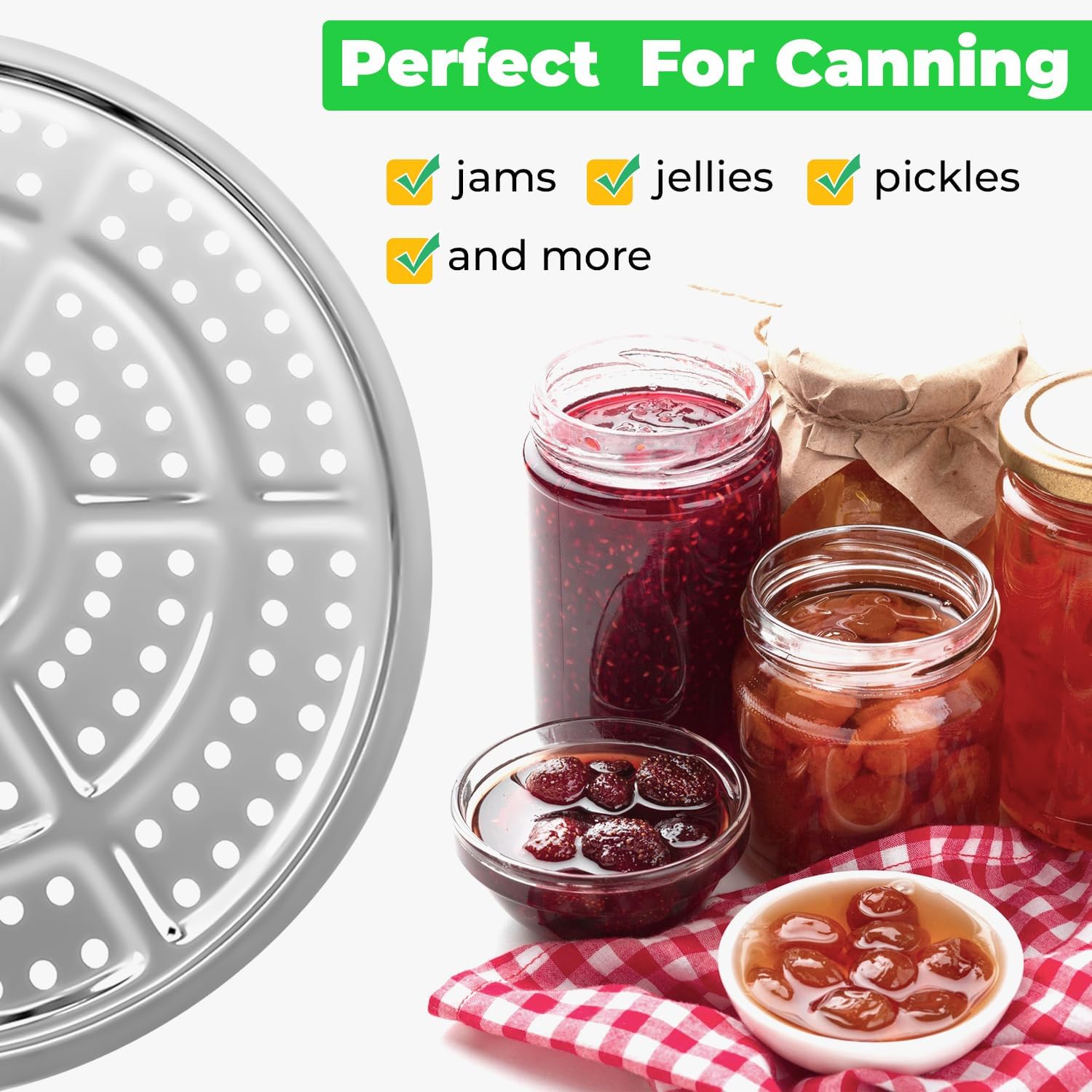 Gadget Beyond Stainless Steel Canning Rack for Pressure Canner & Cooker - Compatible with Presto, All American & More, 11-Inch 2 Pack image 3