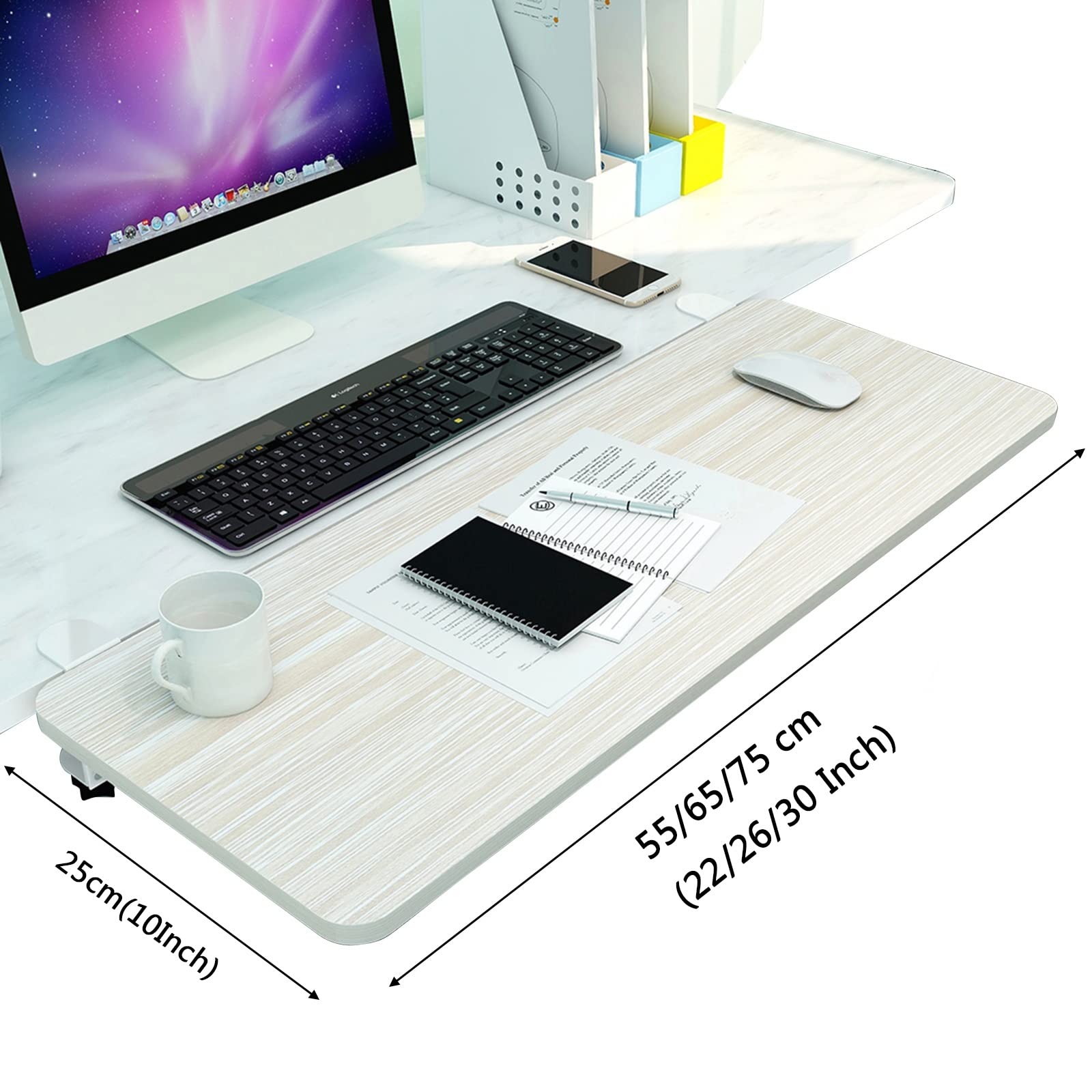 Bracciolo Pieghevole ed espandibile per scrivania con Vassoio per Tastiera e Supporto per Braccio, Design ergonomico salvaspazio per scrivanie per Computer, Accessori da Ufficio re