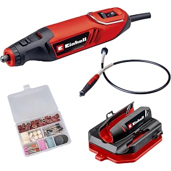 Einhell Schleif- und Gravur-Werkzeug TC-MT 150 E 150 W Drehzahlelektronik max. 35000 U/min Spindelarretierung inkl. 117-teiliges Zubeh r