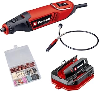 Einhell Schleif- und Gravur-Werkzeug TC-MT 150 E (150 W, Drehzahlelektronik, max. 35000 U/min, Spindelarretierung, inkl. 117-teiliges Zubehör)