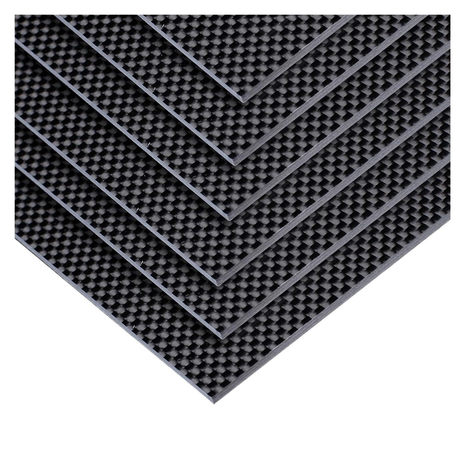 AMZBNEIDI Carbon Fiber Sheet, Carbon Fiber Sheet 300x400mm 0.5-10mm Assorted(1.5mm Twill Glossy)
