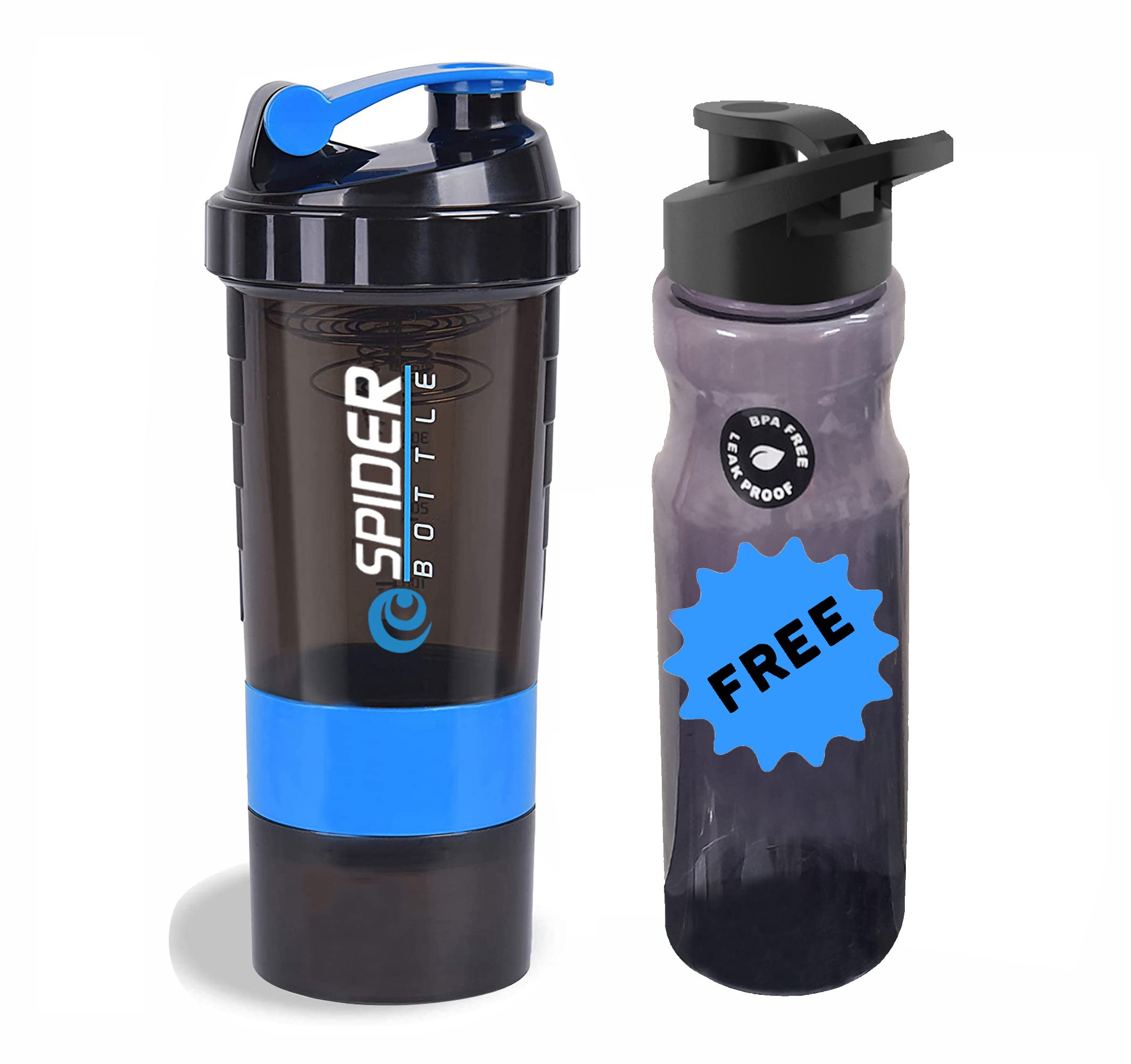 True Indian Quality Combo Gym Shaker Bottle & Sipper Water Bottle for Protein Shaker for Boys and Girls.(Pack of 2) (Blue) (B0BSV5D55D) Amazon Price History, Amazon Price Tracker