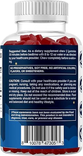Miniatura 9 de Vitamatic Melatonina sin azúcar, 60 mg, 60 gomitas vegetarianas, suplemento que no forma hábito, paquete de 2