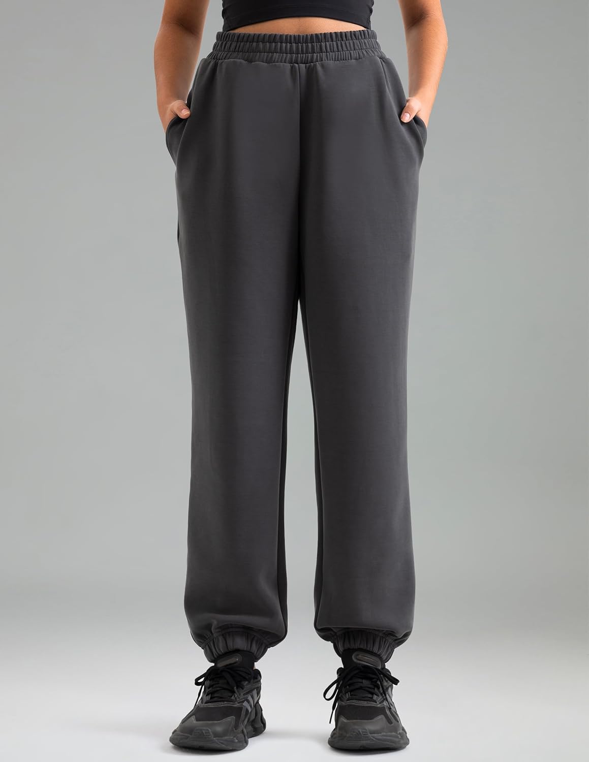 Colorfulkoala Velvra Modal Fleece Lined Joggers for Women - High Waisted Thermal Winter Sweatpants Pants with Pockets - Image 6