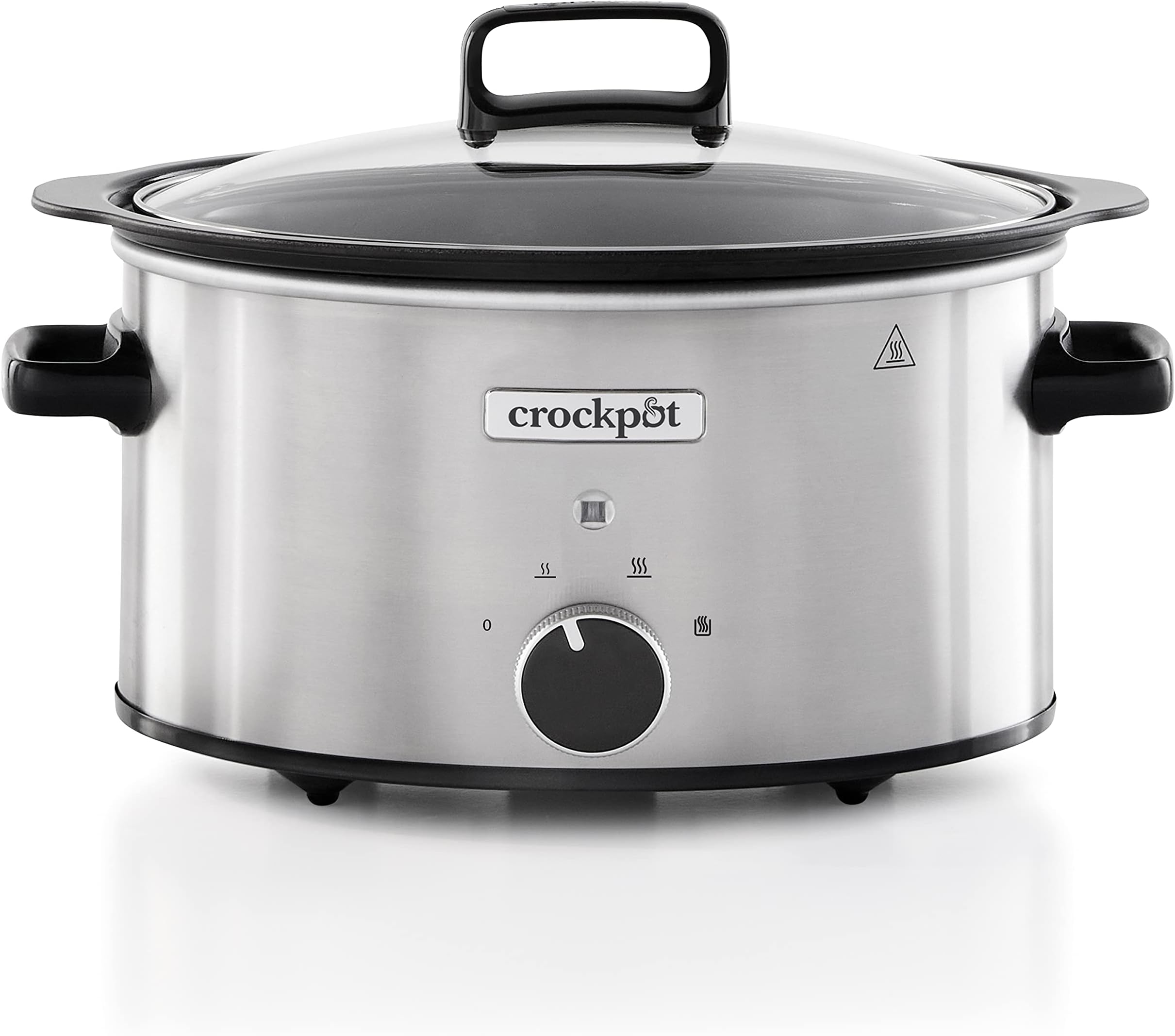 Crock-Pot Sizzle & Stew Slow Cooker | 3.5 L (3-4 People) | Removable Hob-Safe Bowl Sears Meat & Vegetables | Stainless Steel [CSC085]
