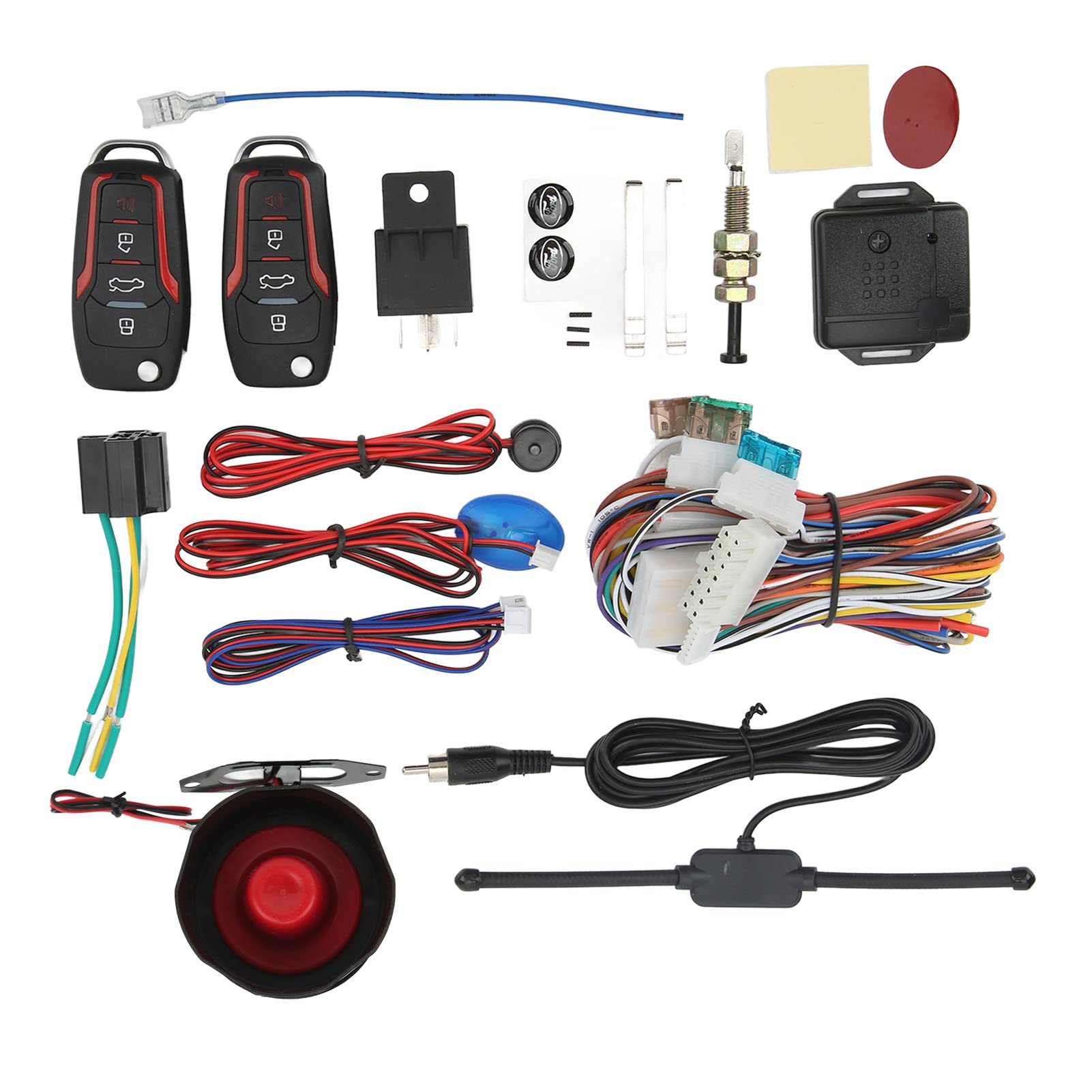 Sistema de entrada sin llave para coche, antirrobo, alarma de arranque remoto, sistema universal de seguridad de 12 V con kit de bloqueo centralizado para coches, camiones, SUV