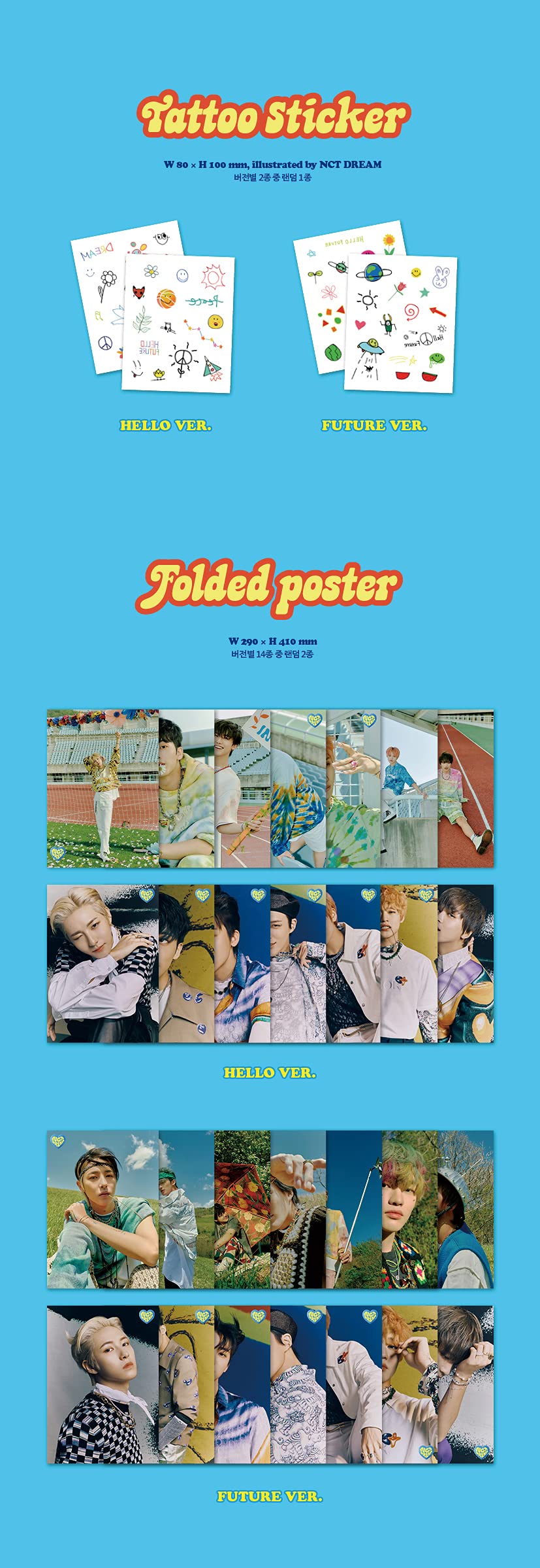 NCT Dream - Hello Future (Vol.1 Reembalagem) álbum + conjunto