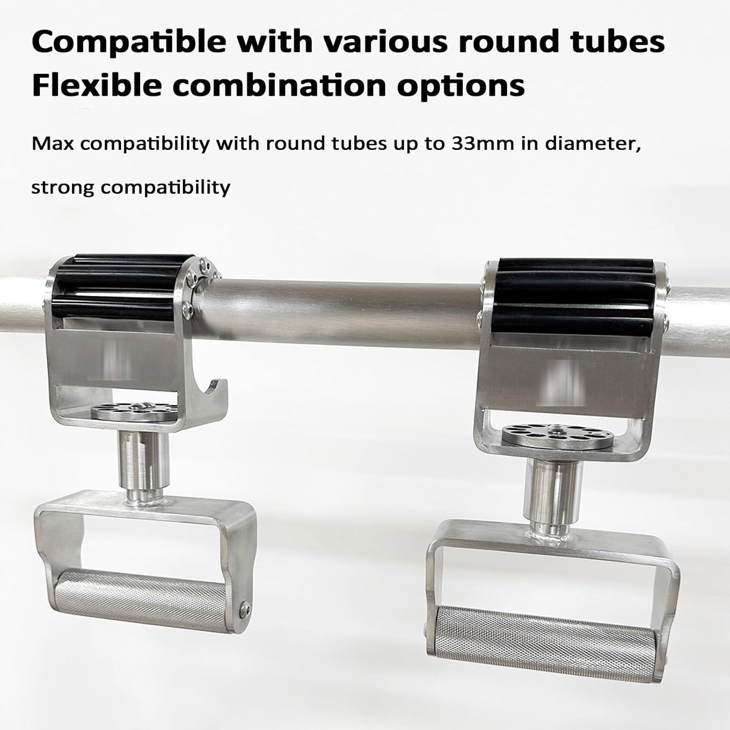 Drehbare Klimmzuggriffe, Edelstahl-Krafttrainingsgeräte, verstellbarer Winkel, 200 kg Kapazität, für Fitness-Studio-Workout