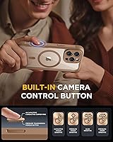 Vista 49 de Miracase Funda magnética para iPhone 14 de 6.1 pulgadas, protector de pantalla de vidrio templado integrado + protector de lente, compatible