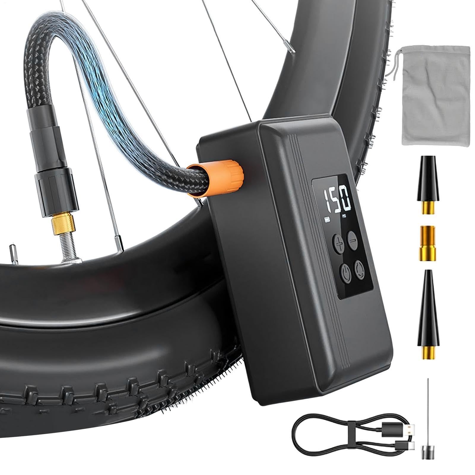 Pompa per Biciclette Kit Utensili Ricaricabile | Gonfiatore Portatile Per Bici Per Ciclismo Strada Montagna Palloncino Gonfiabili Giocattoli Piscina Viaggio Campeggio