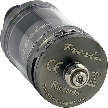 Damn Vape Fresia RTA Tank 2 ml / 3,5 ml, Durchmesser 22 mm, Riccardo DL/MTL  Verdampfer fr E-Zigarette, schwarz: Amazon.de: Drogerie & Krperpflege
