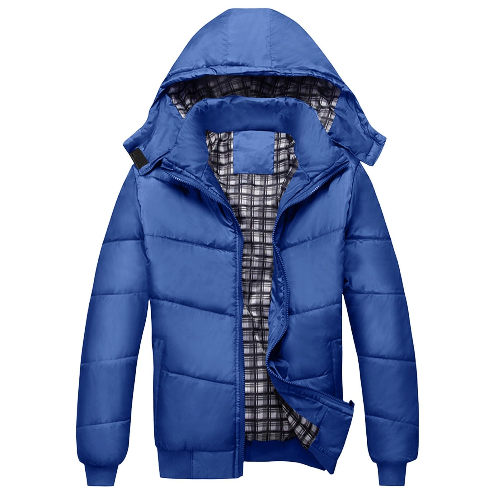 Genérico Abrigo De Plumon Mujer Ligero,Chaqueta Acolchada Con Bolsillo Y Cremallera De Color SóLido Informal A La Moda Para OtoñO E Invierno Para Mujer Y Hombre