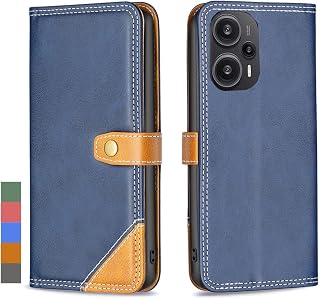 Funda para teléfono celular para Xiaomi Redmi Note 12 Turbo, Estuche de cuero para Redmi Note 12 Turbo con soporte para tarjetas, Funda rígida con protector de silicona suave para Xiaomi Redmi