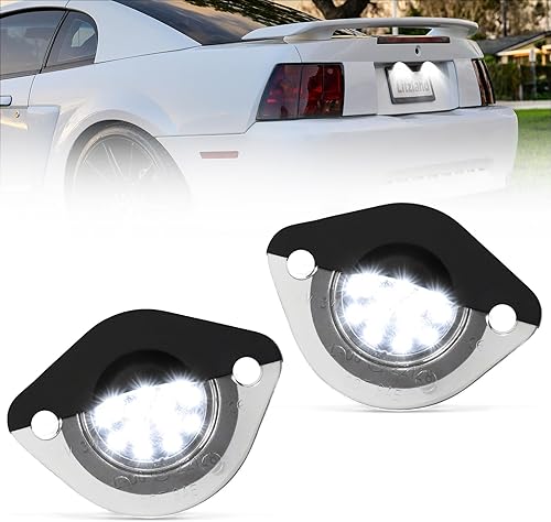 litzland Conjunto de 2 luces LED para placa de matrícula compatible con Ford Mustang 1994 1995 1996 1997 1998 1999 2000 2001 2002 2003 2004 Canbus
