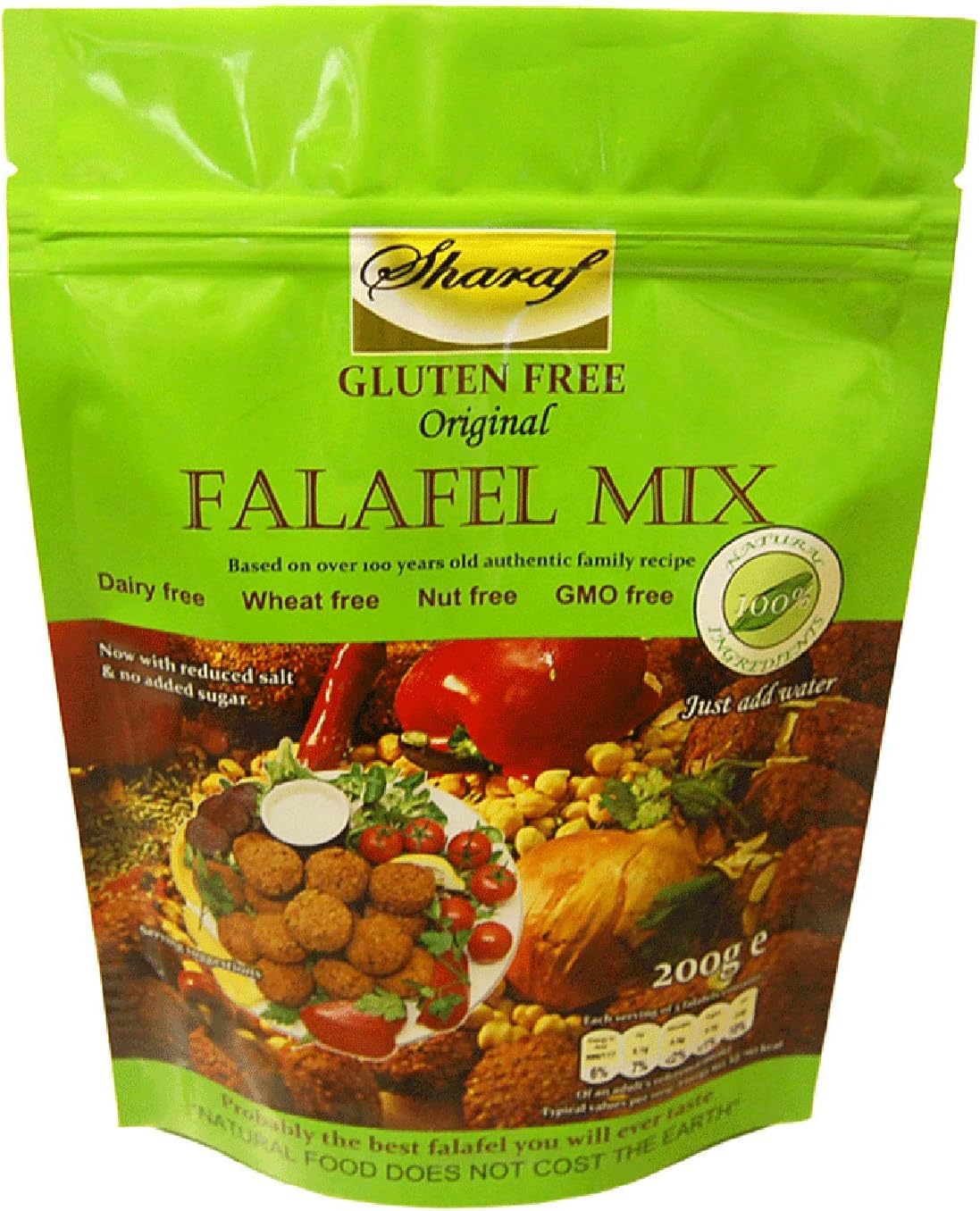 Sharaf Original Falafel Mix 200 g (Pack of 4) (Organic)