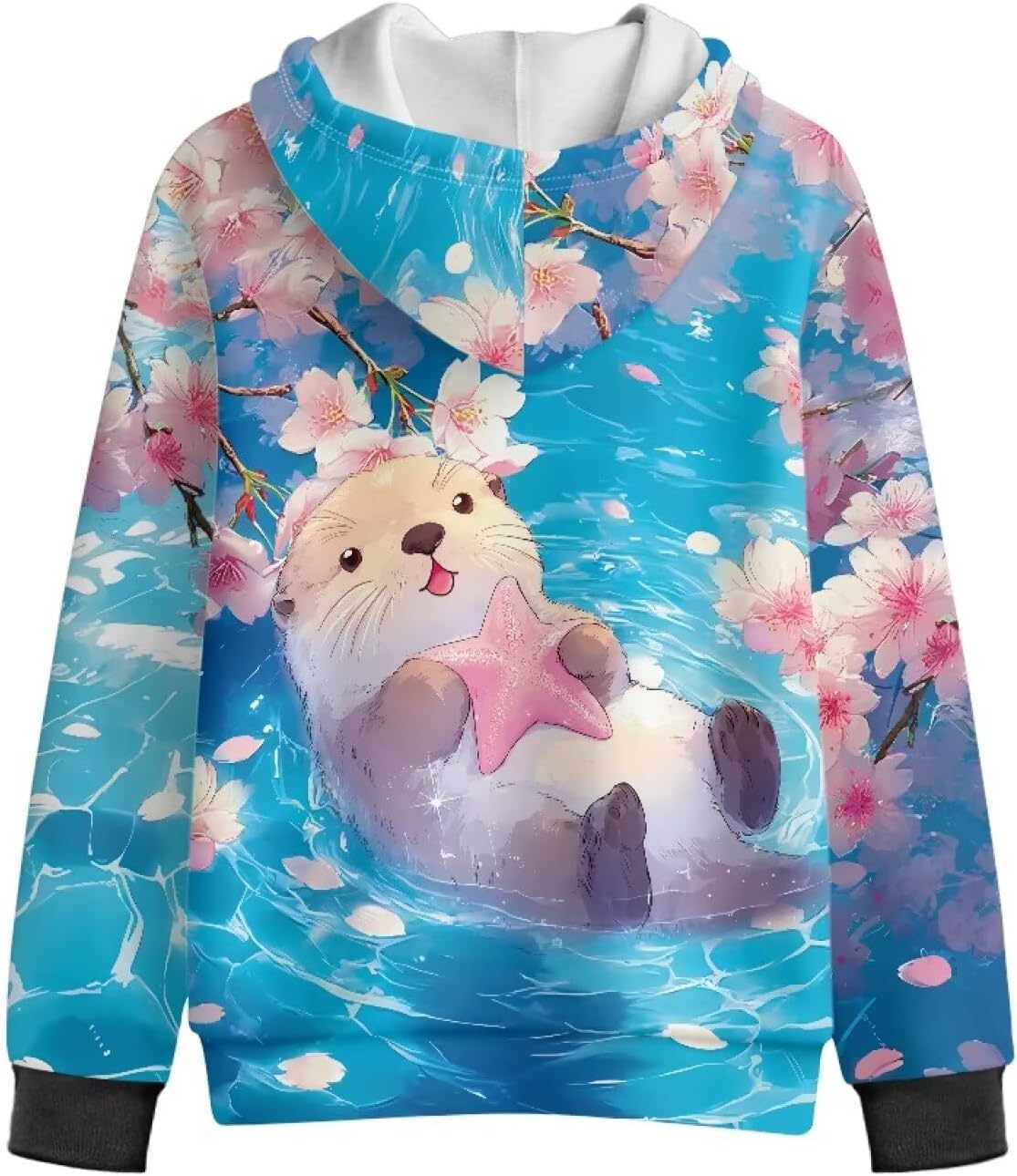 GePrint Girls Hoodie Casual Loose Long Sleeve Jacket Outfits Comfortable Fashion Full-Zip Fall Winter Clothes for Girls