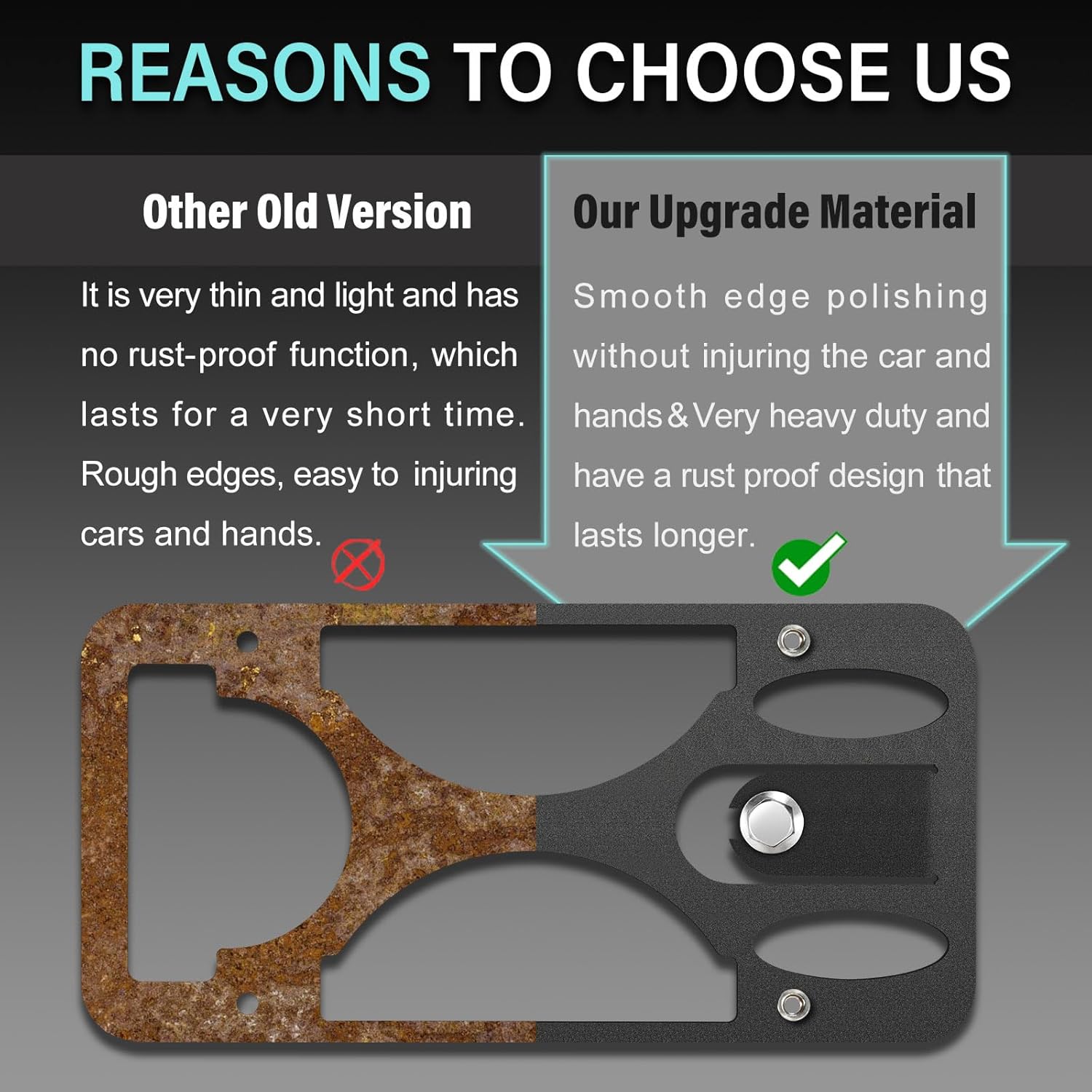No Drill Front Bumper License Plate Mount Compatible with Volkswagen Tiguan 2018-2023 /Audi A3/S3 2022-2025 Front Tow Hook License Plate Holder Car License Plate Frames Accessories Kit