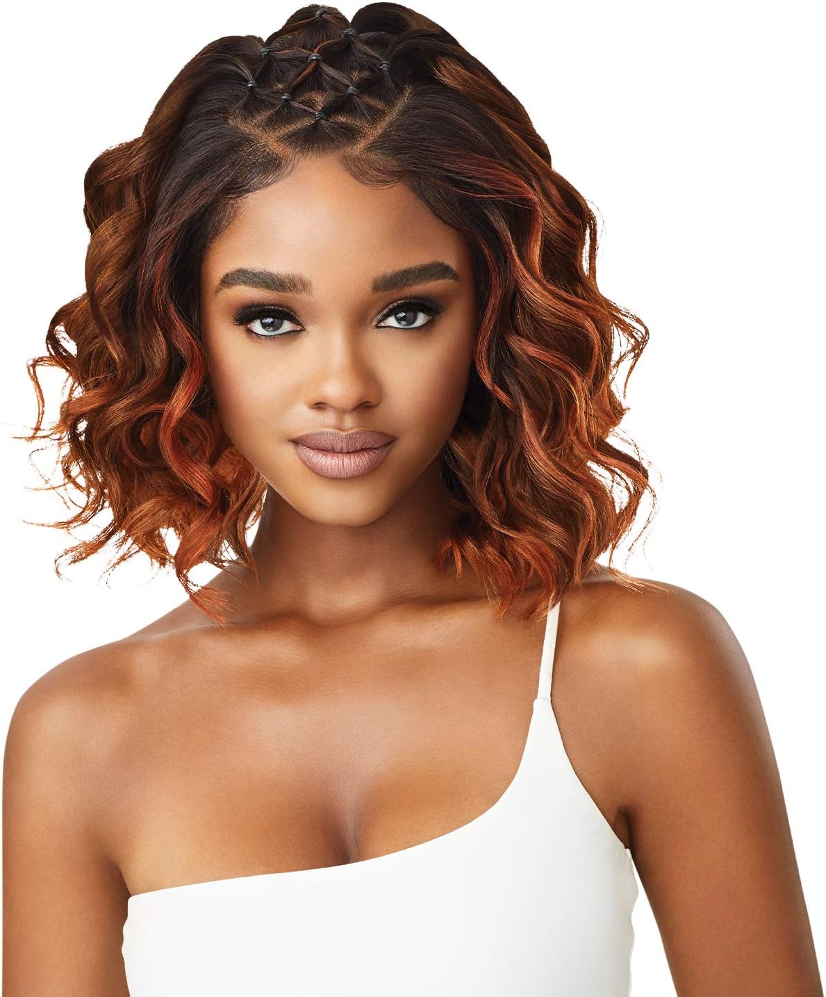 OutrePerfect Hair Line Synthetic 13x4 Faux Scalp Lace Front Wig - PATRICE (1B Off Black)