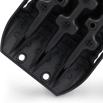 XPV AUTO Recovery Tracks Traction Boards Tire Ladder 4WD Mat for 4X4 Offroad Sand Snow Mud(Black)