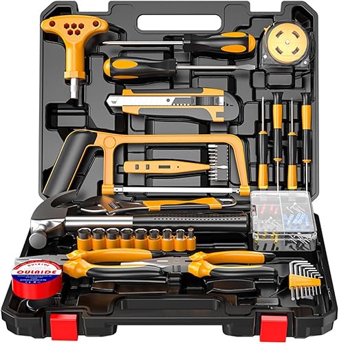 Kit de herramientas para el hogar, 182 piezas, juego de herramientas portátiles de reparación del hogar, kit de herramientas básicas para el hogar
