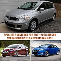Vista 6 de Fundas impermeables para automóvil de repuesto para Nissan Versa/Note 2007-2025, 6 capas para todo tipo de clima, ajuste personalizado, con puerta
