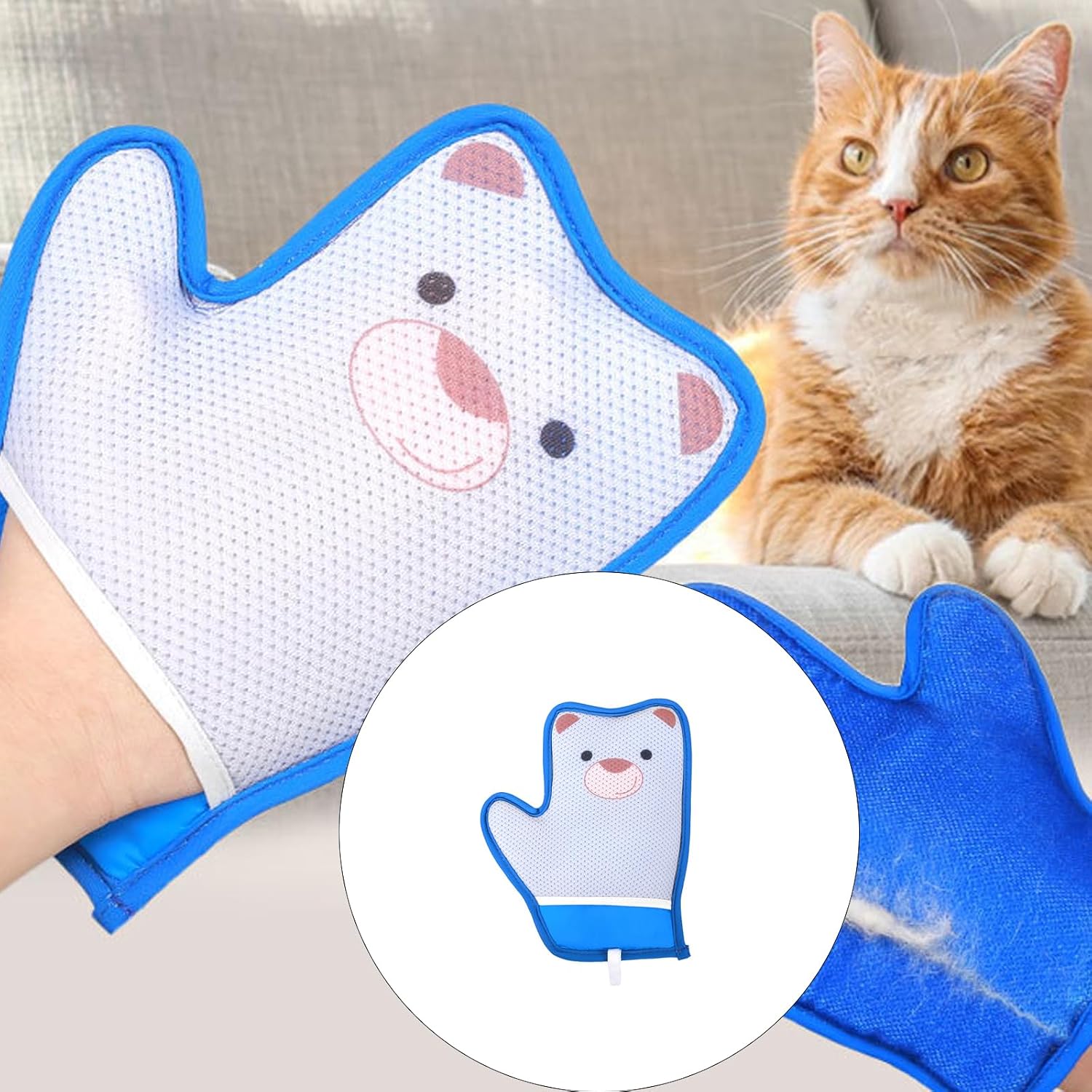 Bidirectional Pets Gloves Brush Portable Grooming Tool Long Short Haired Animals Shedding Hair Gloves Comfortable Pet Grooming Tool Soft Hair Remover Mitt