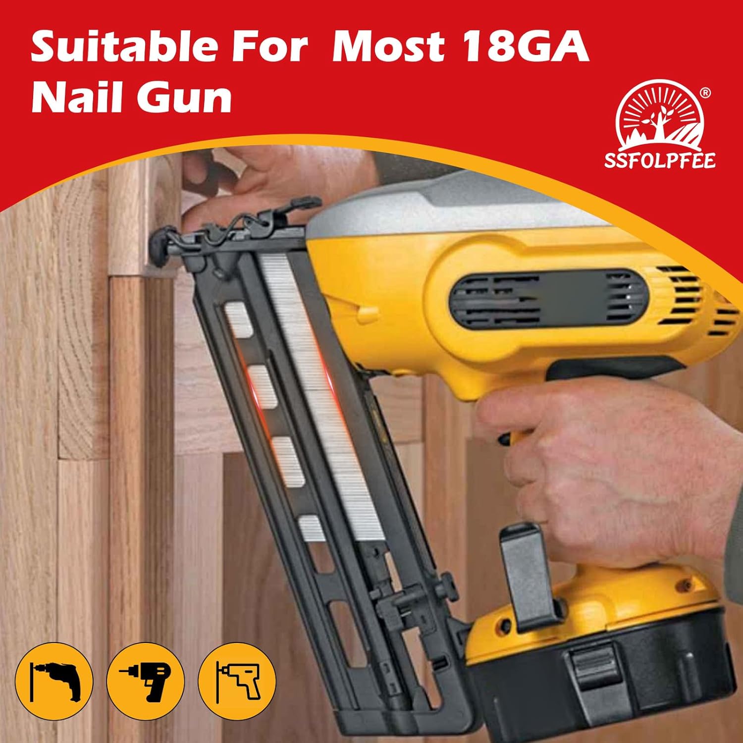 18 Gauge Brad Nails 1 Inch 1200 Pieces – High-Quality Finish Nails for Nail Guns – Galvanized Steel for Corrosion Resistance