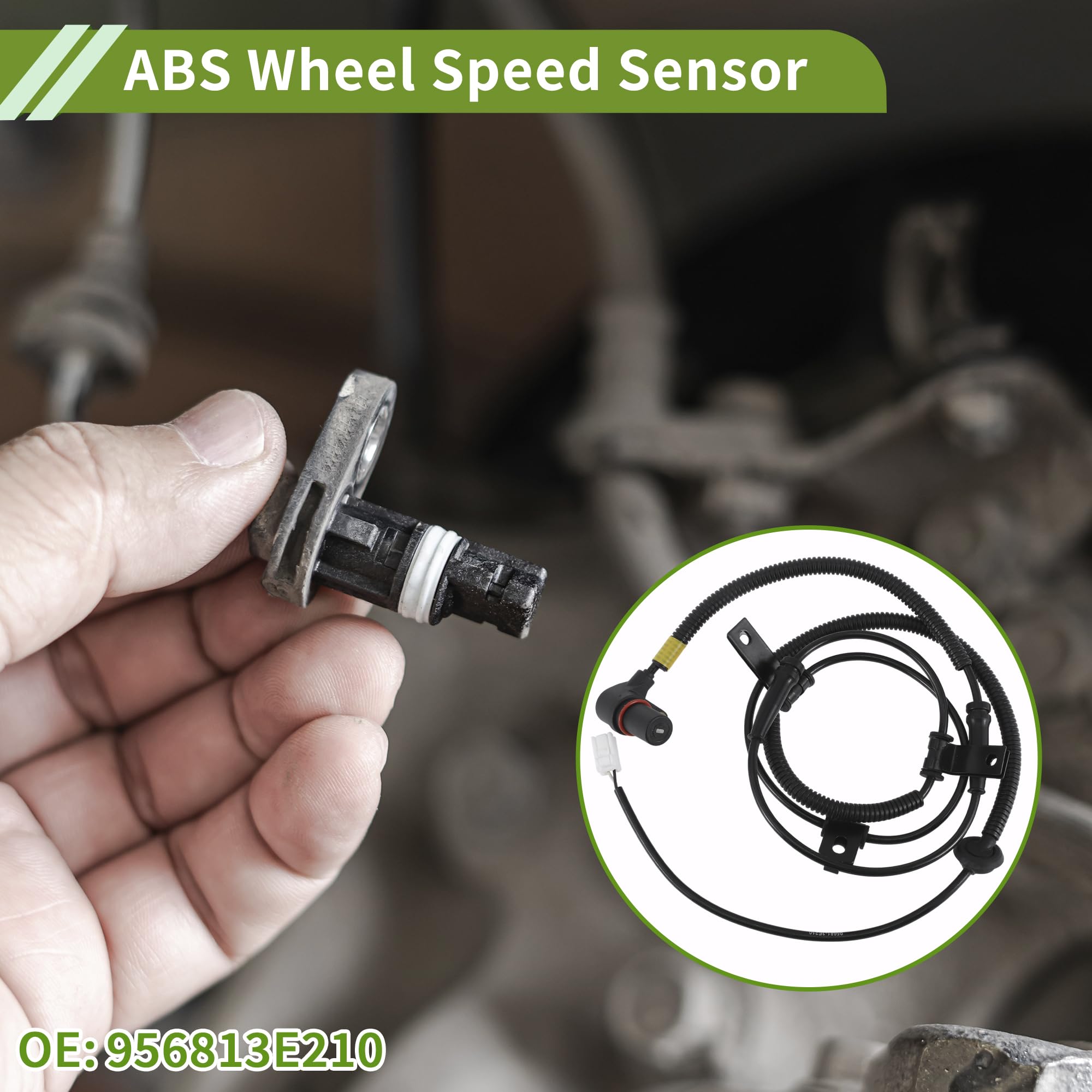 Sensor ABS Trasera Derecha Para Kia Sorento 03-06 1pc | 1 Pieza, No. 956813E210, Material: Plástico/Metal/Caucho