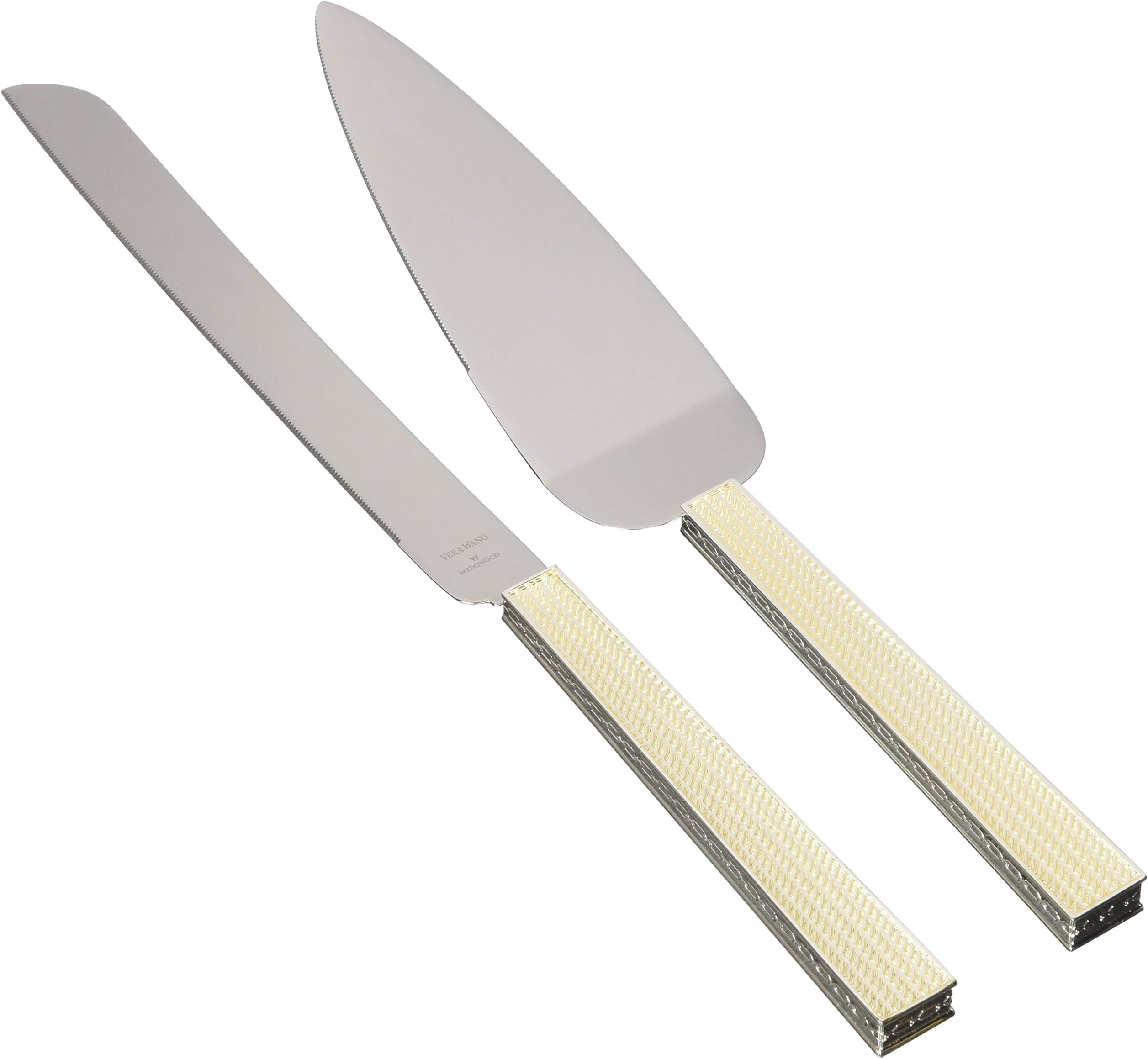 Wedgwood with Love Nouveau Cake Knife & Server Set, Silver