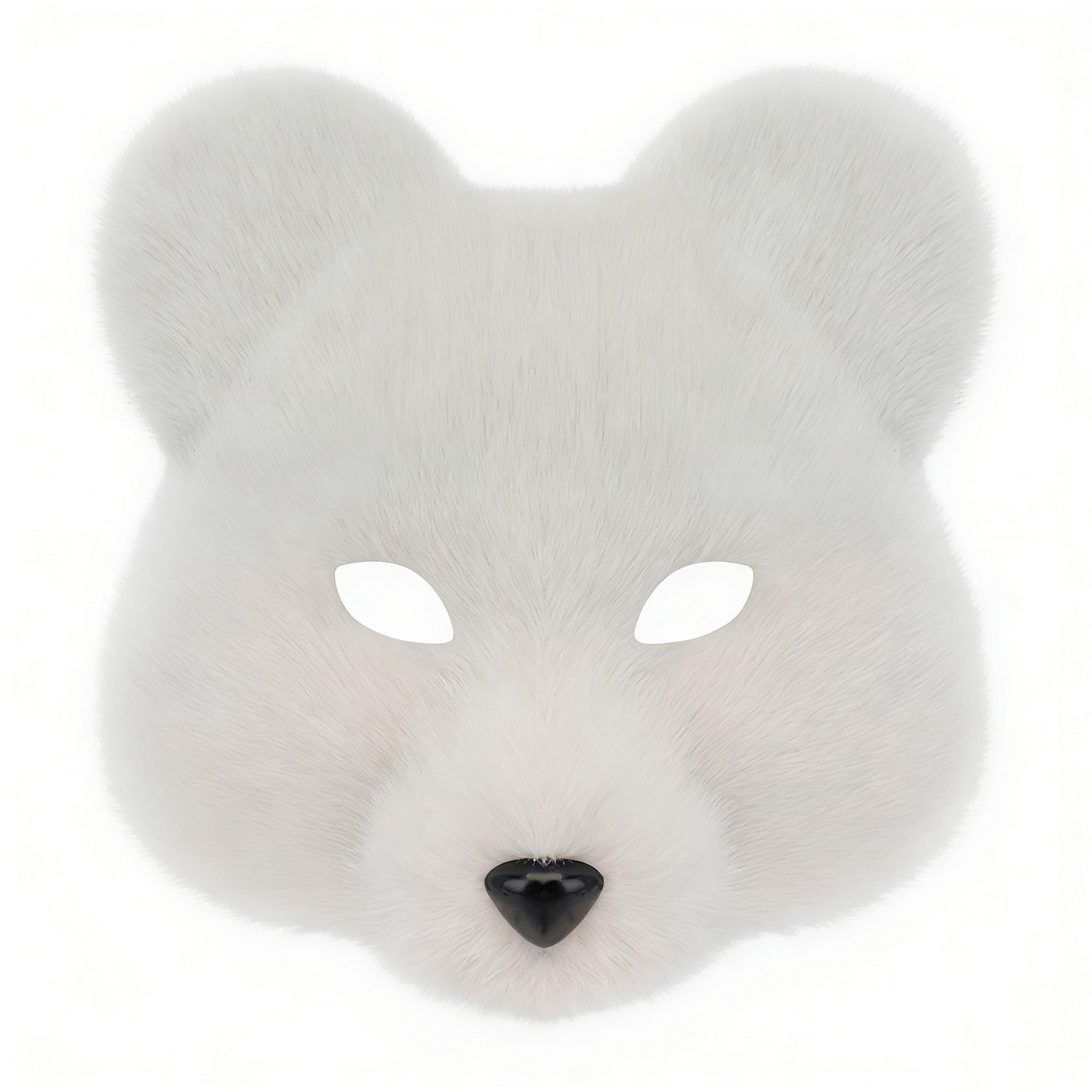 Cosplay plush half-face bear mask, realistic plush bear mask orc costume, suitable for Halloween animal cosplay performances and parties. (Styles 5)
